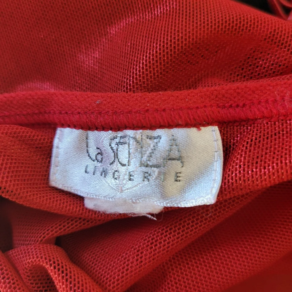 La Senza Vintage long red sheer maxi underwire nightgown - size Xs - Picture 4 of 5
